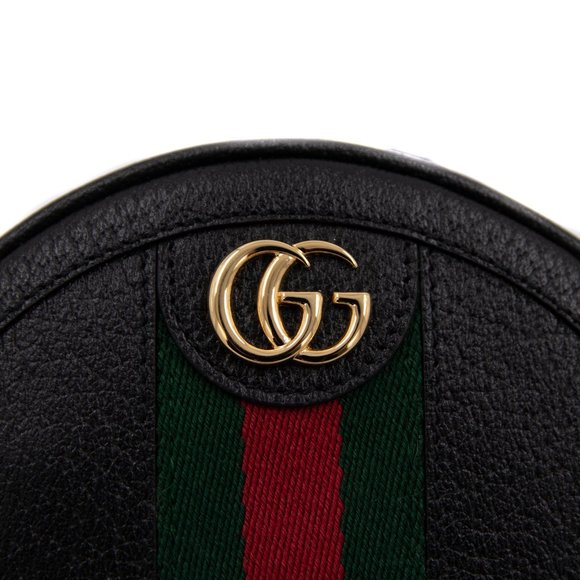 Gucci 8384 - Ophidia Mini GG Round Leather Black Backpack Bag main image 8